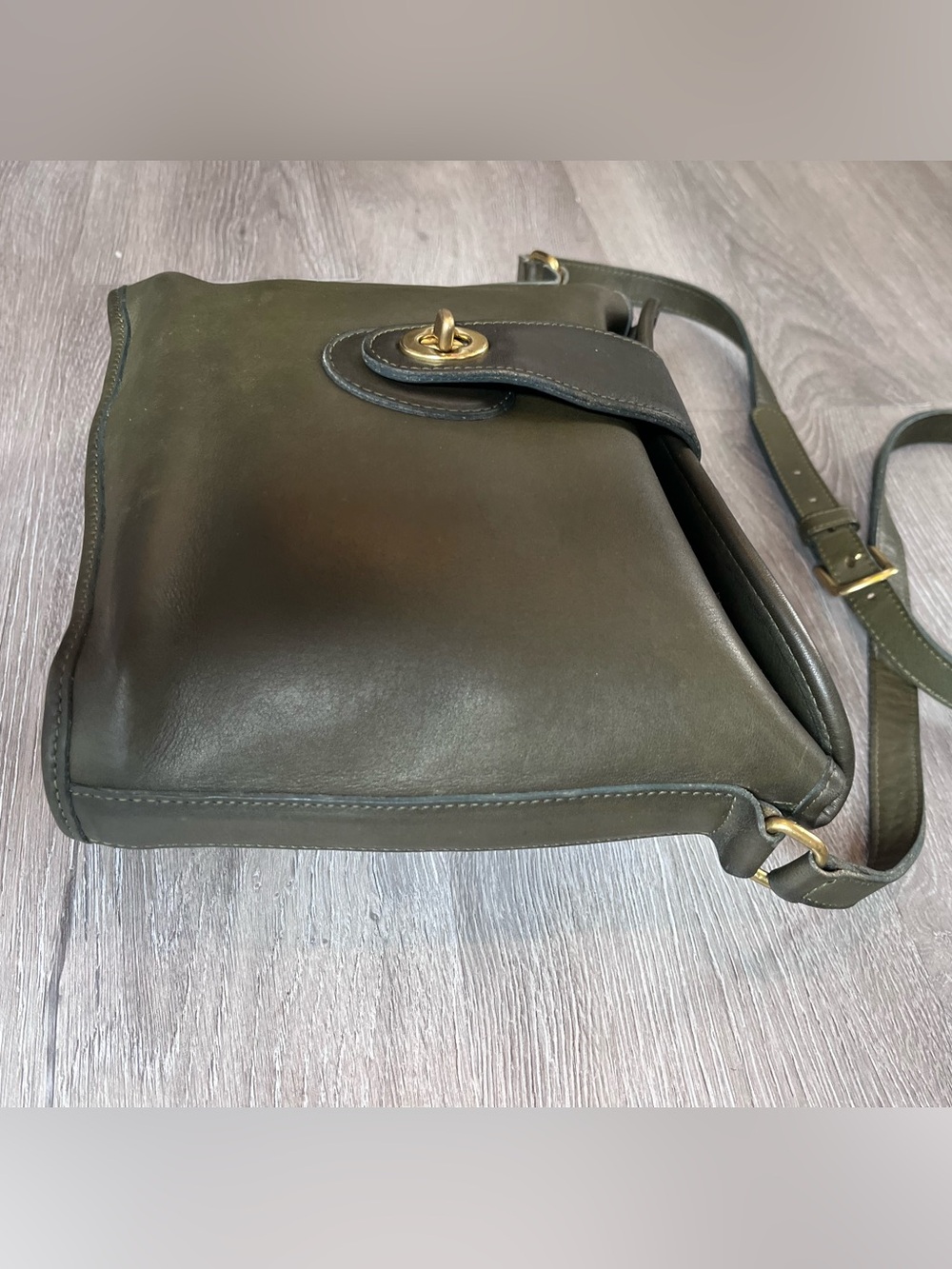Vintage Coach Olive Green Nottingham #9948 - Picture 4 of 12
